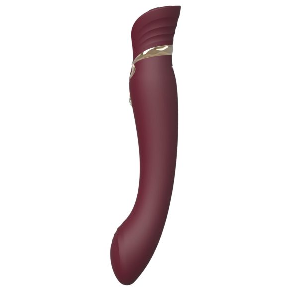 ZALO Queen - vibrador de ponto G e clitóris com sucção - silicone vermelho