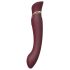 ZALO Queen - vibrador de ponto G e clitóris com sucção - silicone vermelho