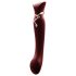 ZALO Queen - vibrador de ponto G e clitóris com sucção - silicone vermelho