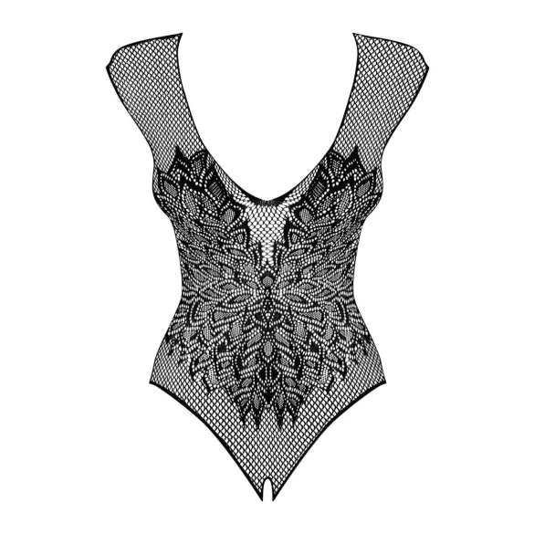 Obsessive - body aberto com asas de anjo - rede - preto - XL/XXL