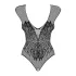 Obsessive - body aberto com asas de anjo - rede - preto - XL/XXL