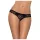 Obsessive - tanga feminina aberta - renda preta com strass - L/XL