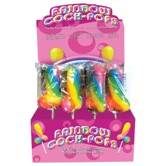 Rainbow Cock Pop - pirulito em forma de pênis (85g) - sabor frutas