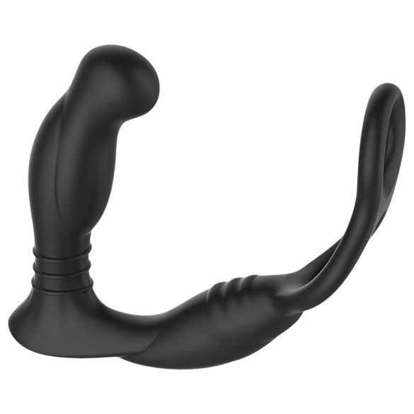 Nexus Simul8 - anel peniano vibratório com plug anal - silicone preto