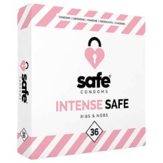   SAFE Intense Safe - Preservativo texturizado c/ relevos e pontos - 36 unidades