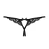 Obsessive - tanga aberta rendada com laço - preto - L/XL