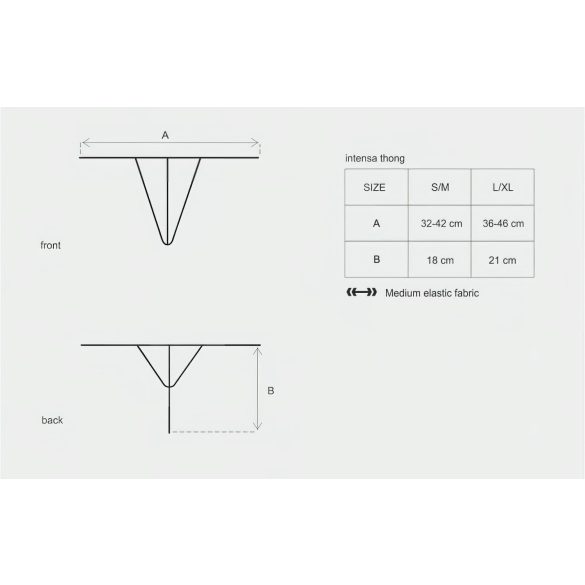 Obsessive Intensa - tanga de renda com tiras - preto