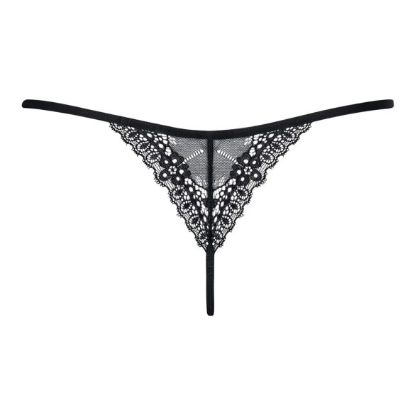 Obsessive Intensa - tanga de renda com tiras - preto - L/XL