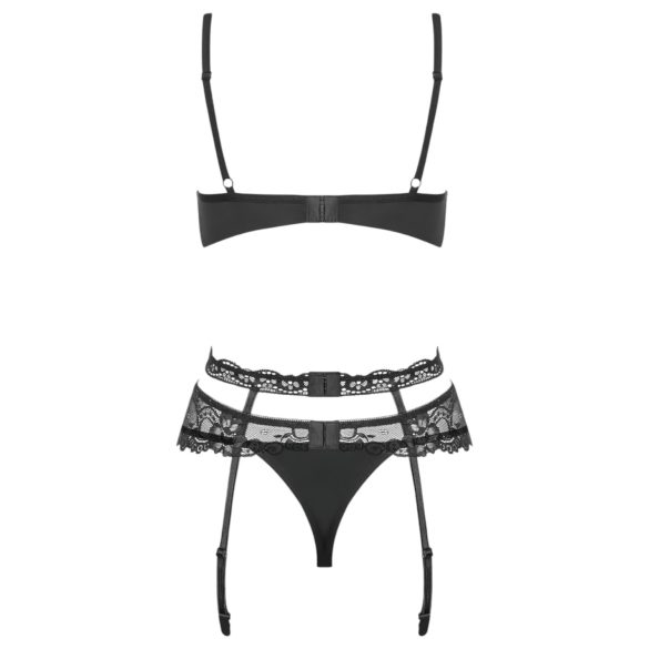 Obsessive Heartina - conjunto lingerie feminina - preto - L/XL