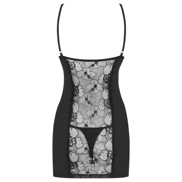 Obsessive Heartina - camisola lingerie e tanga - renda preta