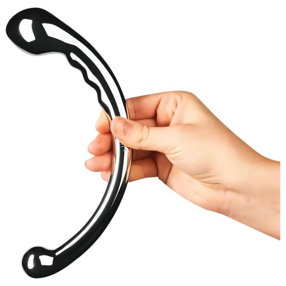 Le Wand - dildo duplo aço inoxidável prateado