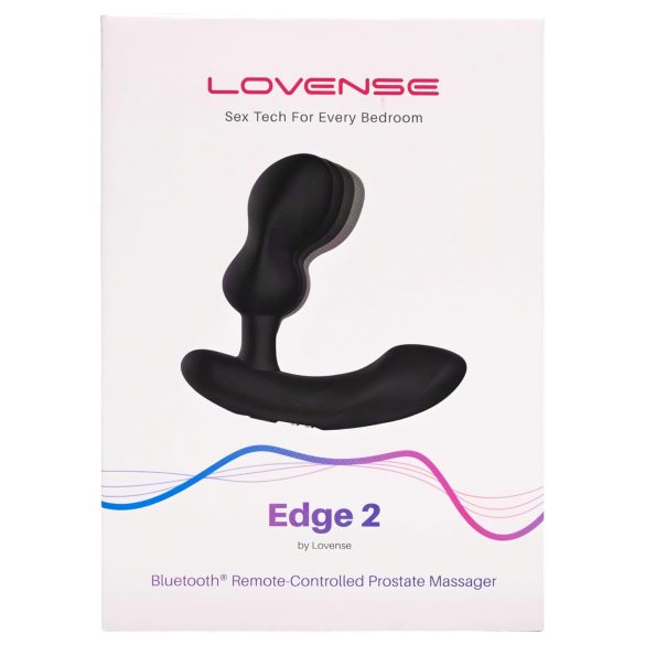 Lovense Edge 2 - vibrador próstata inteligente - silicone preto