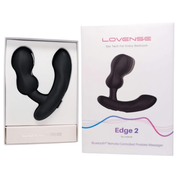 Lovense Edge 2 - vibrador próstata inteligente - silicone preto