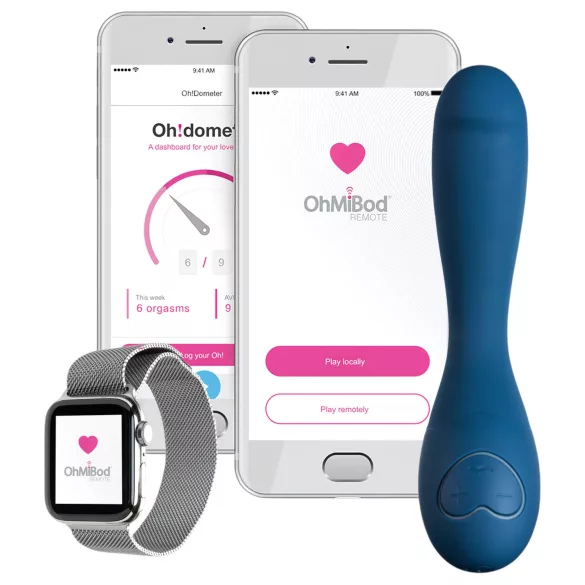 OHMIBOD Bluemotion Nex 2 - vibrador inteligente recarregável ponto G (azul)