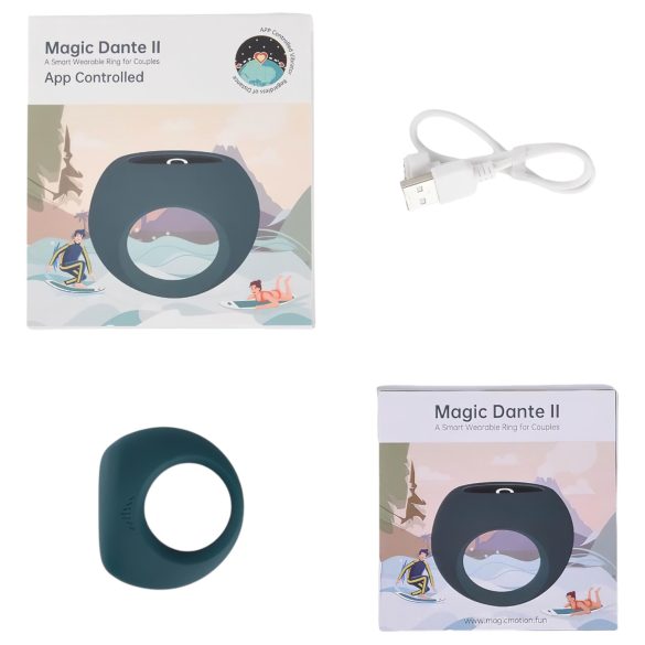 Magic Motion Dante II - anel peniano vibratório recarregável com app