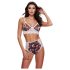 Baci - conjunto floral rendado, cintura alta - M/L