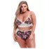 Baci - conjunto de lingerie plus size - floral rendado