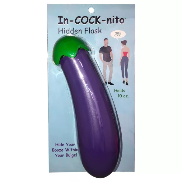 In-cock-nito - garrafa erótica formato berinjela - plástico roxo