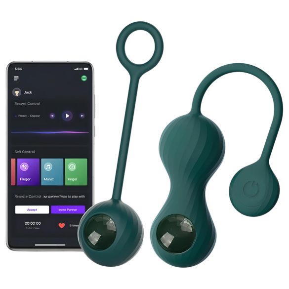 Magic Motion Crystal Duo - bolas kegel inteligentes - verde