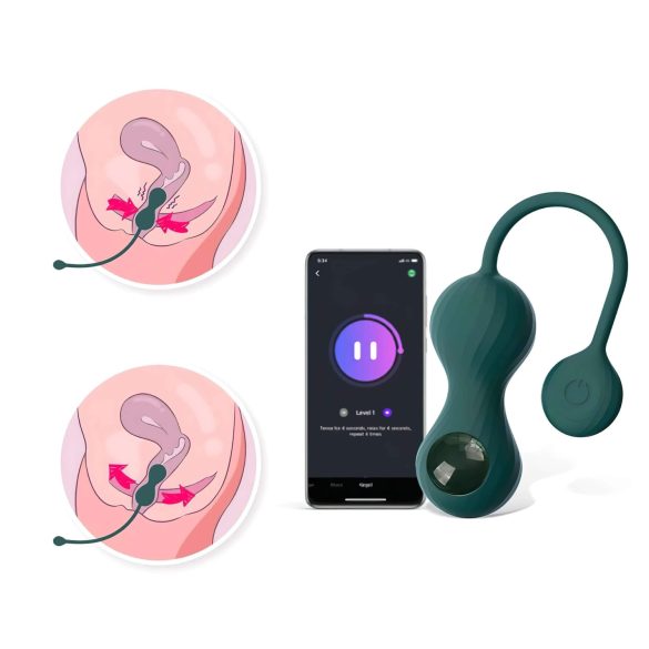 Magic Motion Crystal Duo - bolas kegel inteligentes - verde