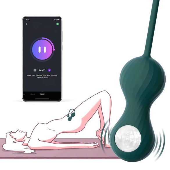 Magic Motion Crystal Duo - bolas kegel inteligentes - verde