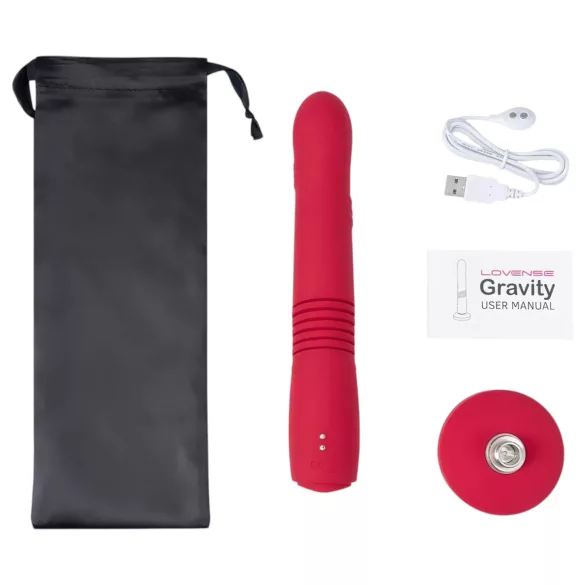 LOVENSE Gravity - vibrador recarregável com movimento de vaivém (vermelho)