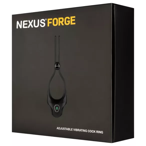 Nexus Forge - anel peniano vibratório ajustável - silicone preto