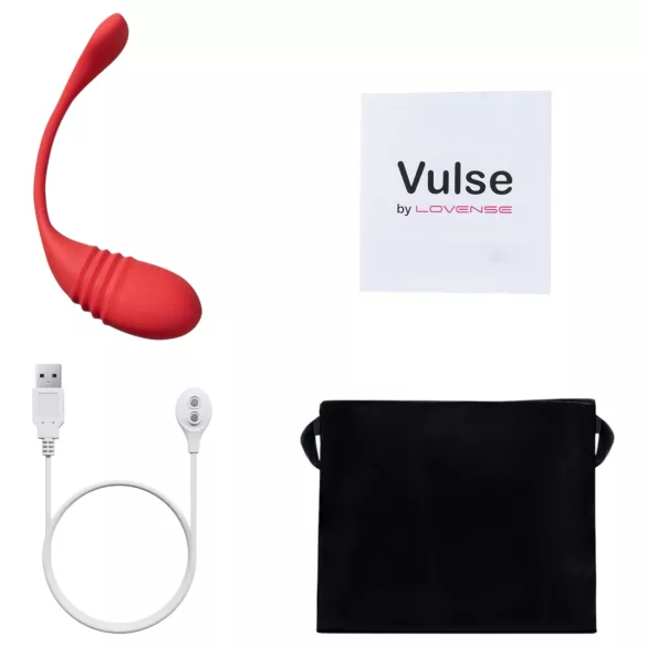 Lovense Vulse - ovo vibratório com movimento para casal - silicone vermelho