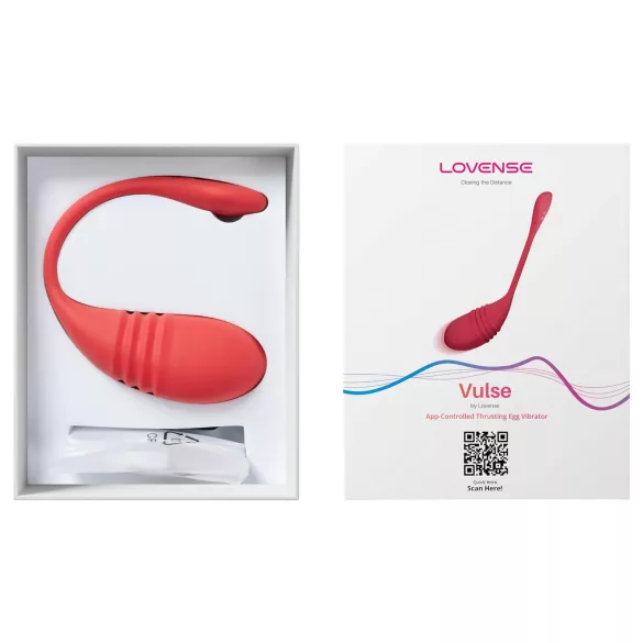 Lovense Vulse - ovo vibratório com movimento para casal - silicone vermelho