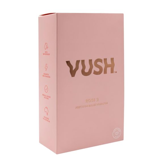 Vush The Rose 2 - vibrador massajador recarregável à prova d'água - rosa