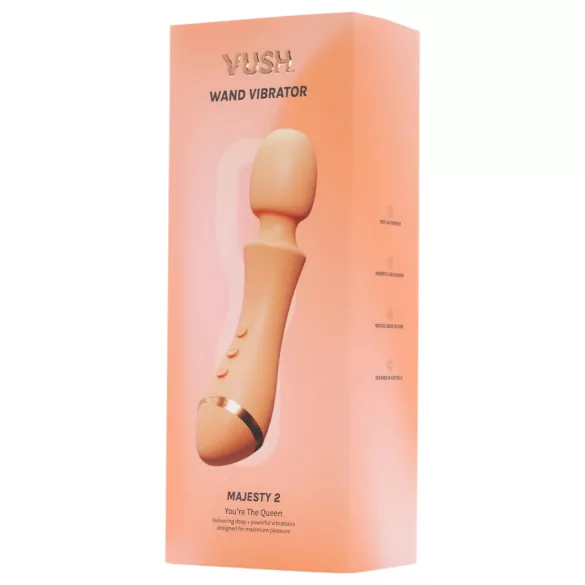 Vush Majesty 2 - vibrador massageador recarregável à prova d'água - laranja