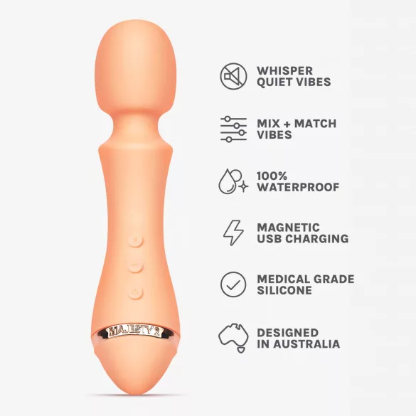 Vush Majesty 2 - vibrador massageador recarregável à prova d'água - laranja