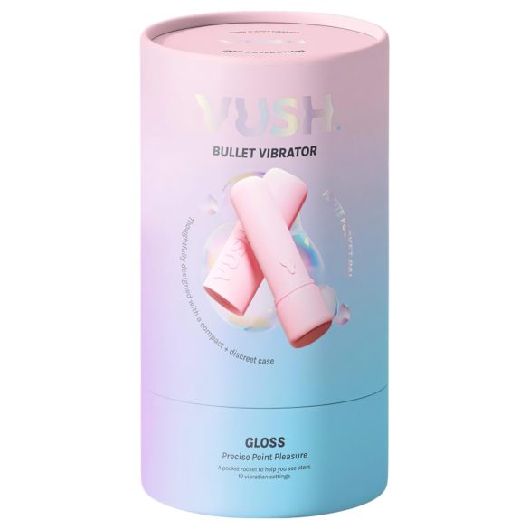 Vush Pop Gloss - mini vibrador recarregável à prova d’água - rosa