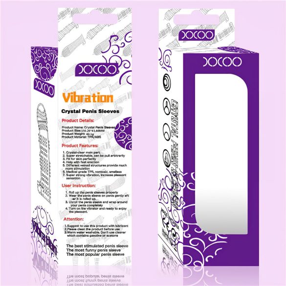 Lonely - capa peniana vibratória com textura espinhos - transparente