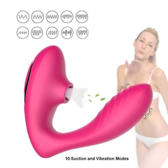 Tracy's Dog OG - vibrador ponto G e estimulador clitóris - silicone rosa