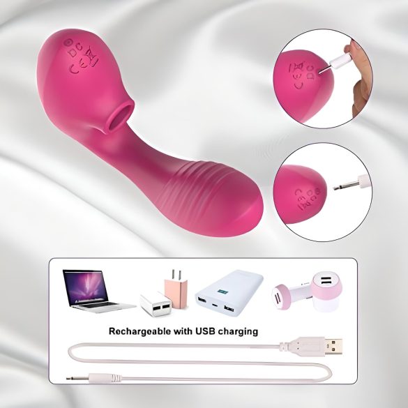 Tracy's Dog OG - vibrador ponto G e estimulador clitóris - silicone rosa